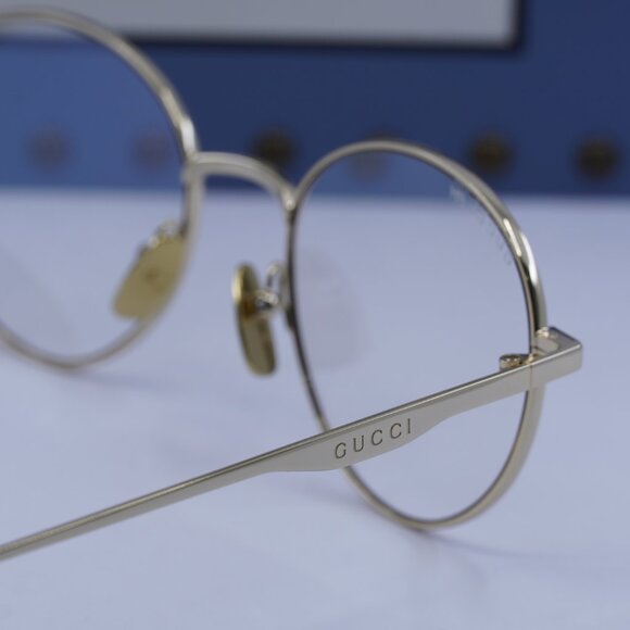 Gucci GG0337S 001 Round Sunglasses - Gold\Clear to Brown Photochromic - Picture 5 of 10